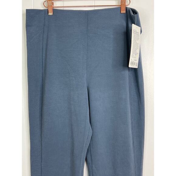 Lululemon Ribbed Softstreme Zip Leg High Rise Crop 25" in Gray/Blue Size 14 NWT - Picture 2 of 8